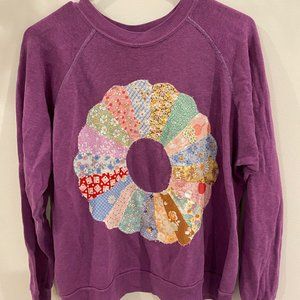 Softpaw Vintage Patchwork Sweatshirt Purple S/M